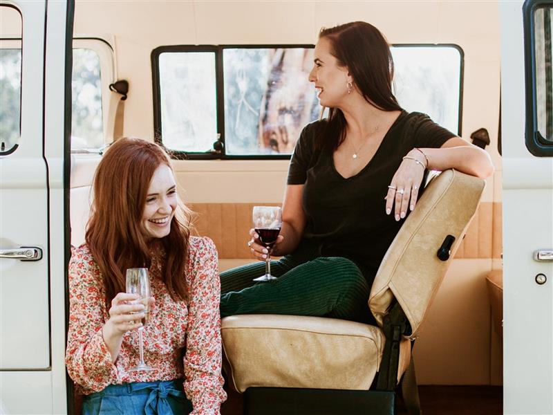 Relaxing it  the kombu with a glass of wine