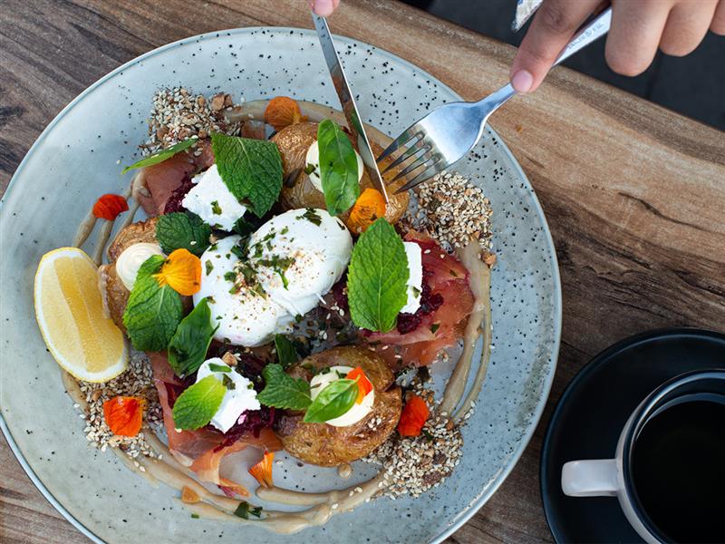 Bank Street and Co Cafe in Port Fairy, Great Ocean Road, Victoria, Australia