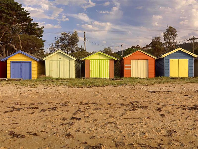Beach Boxes, Dromana, Mornington Peninsula, Victoria, Australia