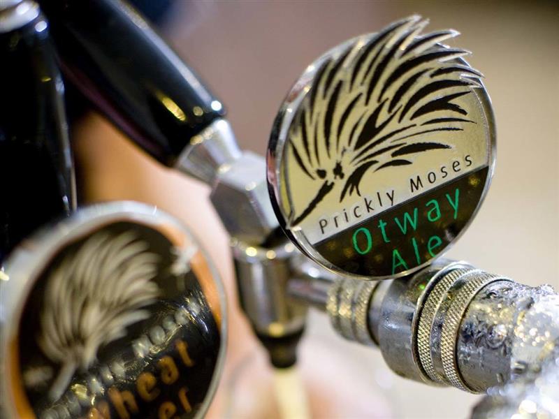 Beer taps at Otway Estate, Barongarook, Great Ocean Road, Victoria, Australia