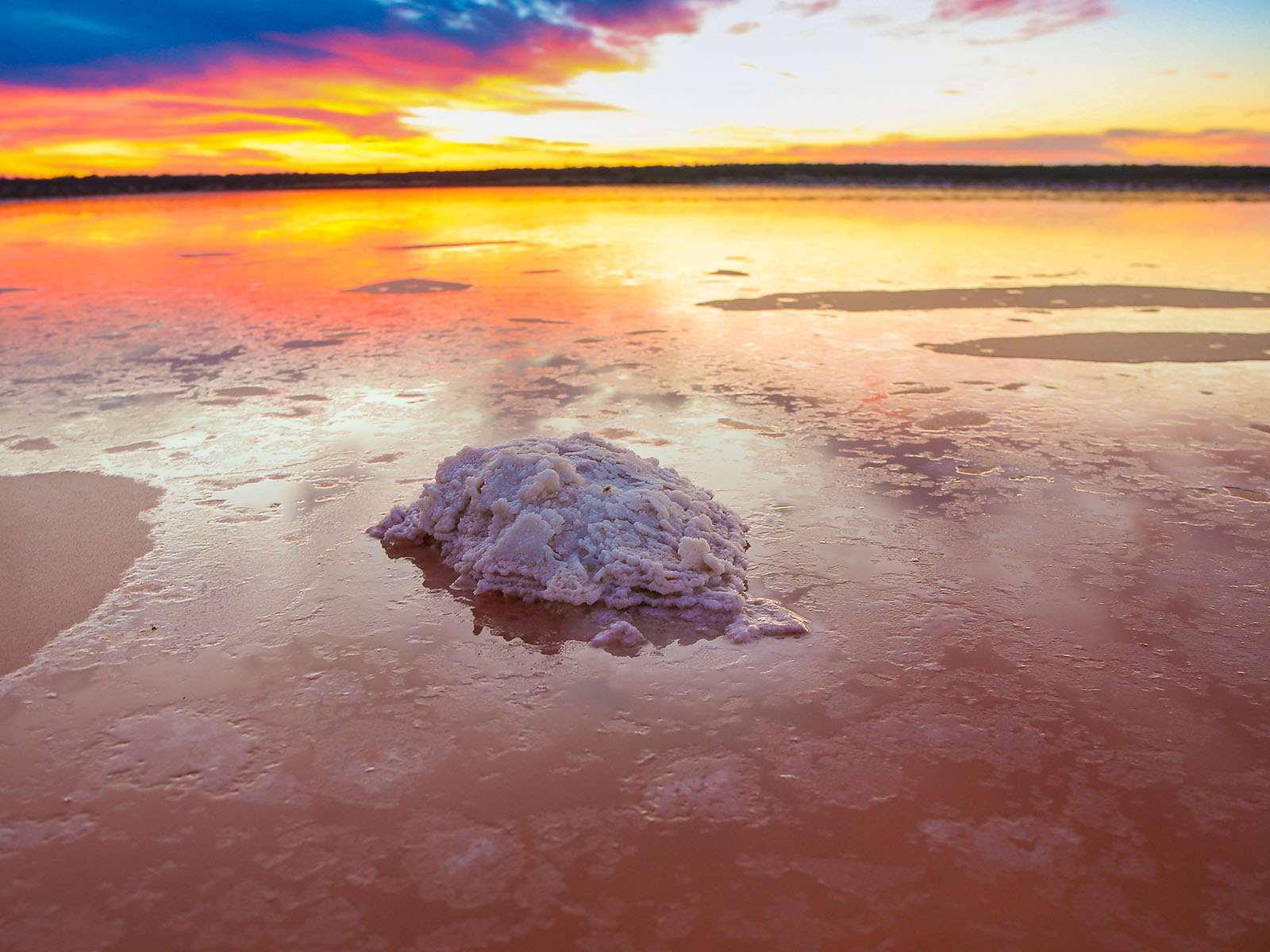 Pink Lakes, the Murray, Victoria