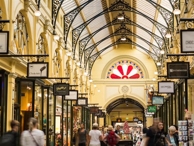 Royal Arcade, Melbourne, Victoria, Australia. Photo: Robert Blackburn