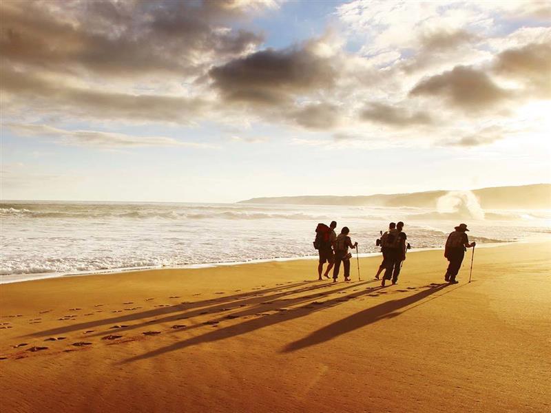Tour group on the Great Ocean Walk, Great Ocean Road, Victoria, Australia